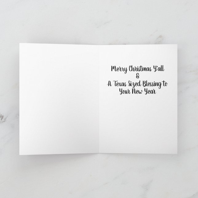 Carte de Noël Texas Pride (Intérieur)
