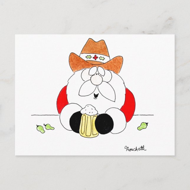 Carte de Noël Texas Santa (Devant)