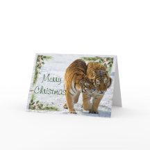 Carte de Noël Tiger