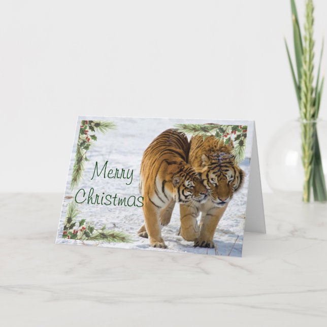 Carte de Noël Tiger (Devant)