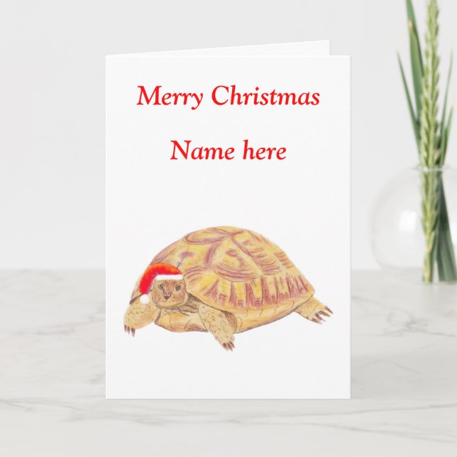 Carte de Noël Tortoise (Devant)
