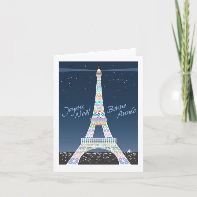 Carte de Noël Tour Eiffel (Devant)