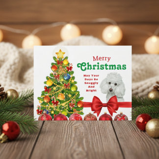 Carte de Noël Toy Poodle Joyeux Noël