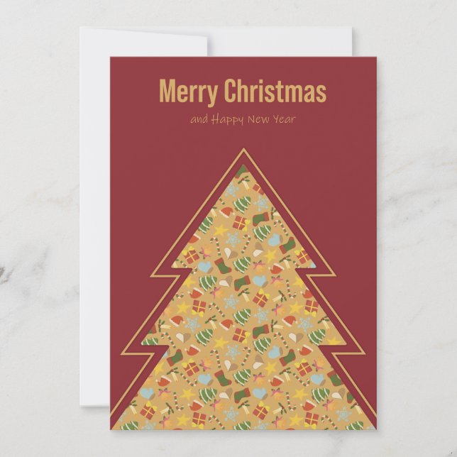 Carte de Noël Traditionnelle Chaleureuse et Conviv (Devant)