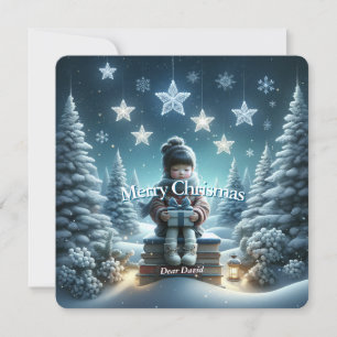 Carte de Noël traditionnelle de fantasy