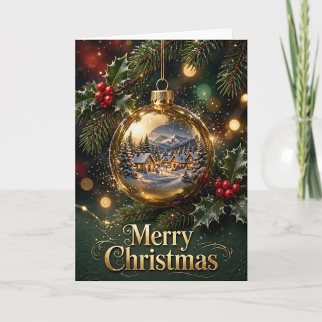 Carte de Noël traditionnelle joyeuse (Devant)