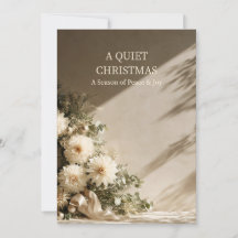 Carte de Noël tranquille Dahlia neutre