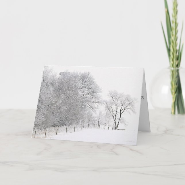 Carte de Noël Tranquillité d'hiver (Devant)