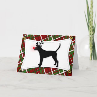 Carte de Noël Treer Walker Coonhound Reinder