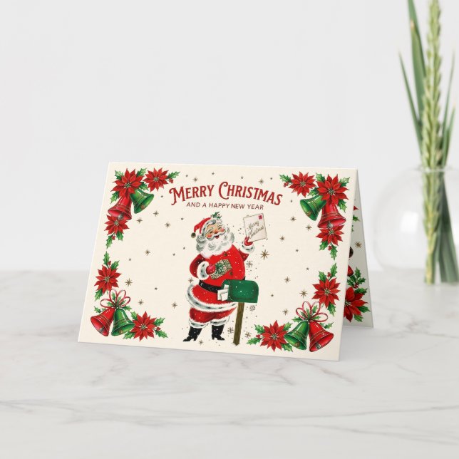 Carte de Noël Trésors Rétro (Devant)