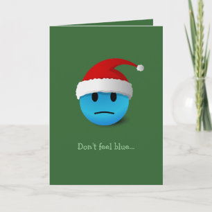 Carte de Noël Triste / Joyeux visage
