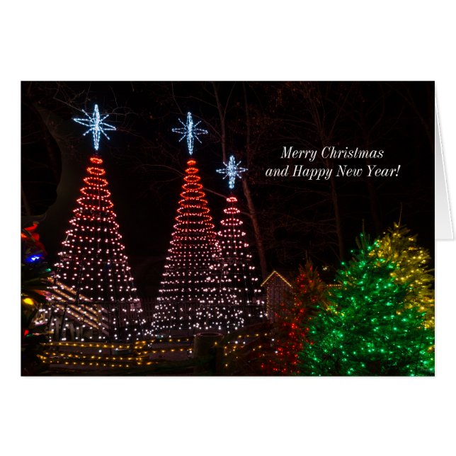 Carte de Noël Trois Arbres à Midtown (Devant Horizontal)