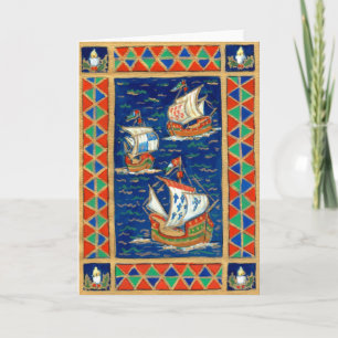 Carte de Noël - Trois navires