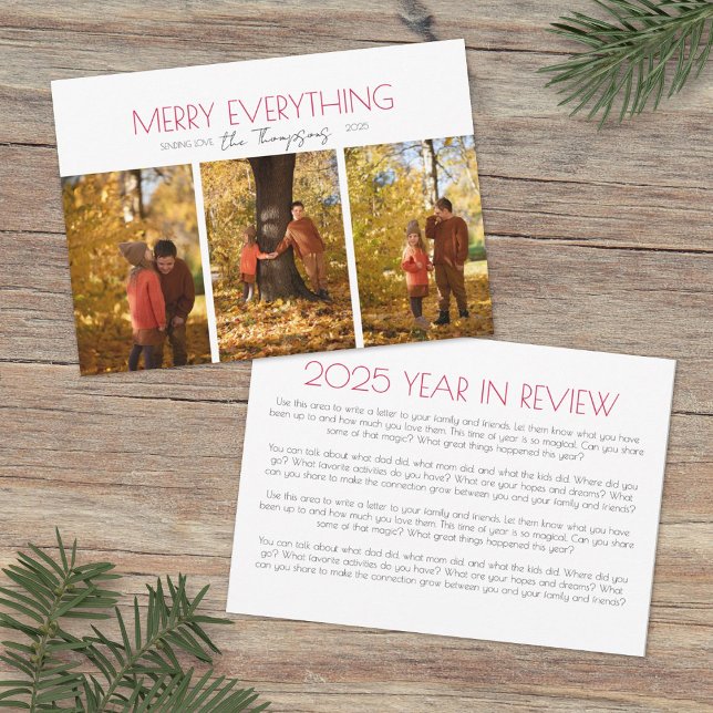 Carte de Noël trois photos Joyeux Tout (Créateur téléchargé)