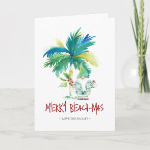 Carte de Noël Tropical Beach