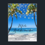 Carte de Noël Tropical Coastal Beach<br><div class="desc">Carte de Noël Tropical Coastal Beach - dispose d'une magnifique plage tropicale,  avec des lumières à cordes brillantes et une jolie typographie de script. La Carte postale de Noël fait partie d'une collection.</div>