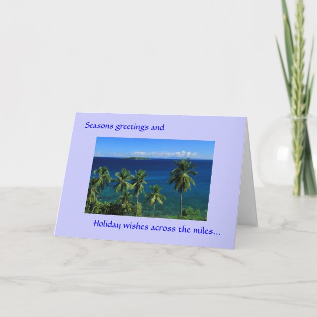 Carte de Noël tropicale (Devant)