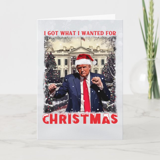 Carte de Noël Trump | Joyeux Noël MAGA (Devant)