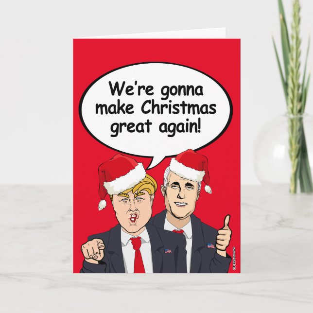 Carte de Noël Trump Pence - On va faire Chri (Devant)