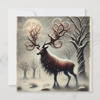 Carte de Noël unique Red Deer