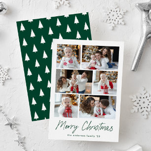 Carte de Noël verte avec texte joyeux Noël 6 Colla