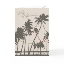 Carte de Noël verte et lumineuse Mele Kalikimaka