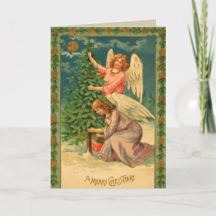Carte de Noël Victorian Angel