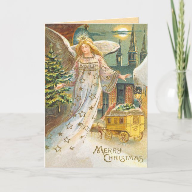 Carte de Noël Victorian Angel (Devant)