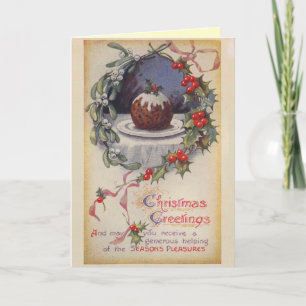 Carte de Noël Victorian Figgy Pudding