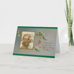 Carte de Noël Victorian Lady