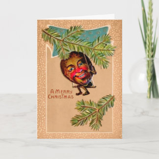 Carte de Noël Victorian Odd Swinning Nut