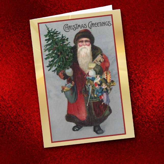 Carte de Noël Victorian St Nicholas Portrait (Créateur téléchargé)