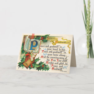 Carte de Noël victorienne