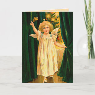 Carte de Noël victorienne d'ange