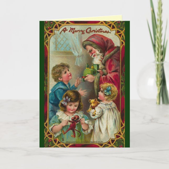 Carte de Noël victorienne de Père Noël (Devant)