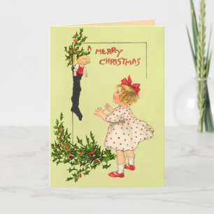 Carte de Noël victorienne de Père Noël