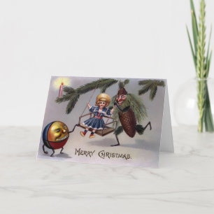 Carte de Noël Victorienne Déplaisante vintage
