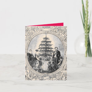 Carte de Noël victorienne Victoria & Edward avec a