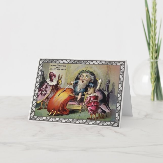 Carte de Noël victorienne vintage (Devant)