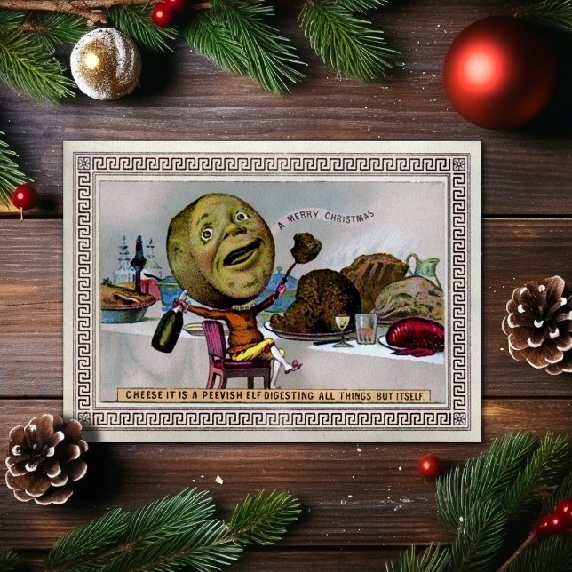 Carte de Noël victorienne vintage étrange (Créateur téléchargé)
