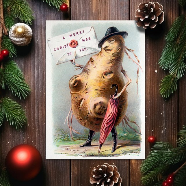 Carte de Noël victorienne vintage étrange (Créateur téléchargé)