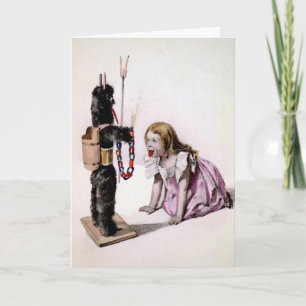 Carte de Noël Victorienne vintage Krampus