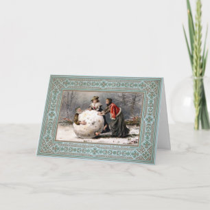 Carte de Noël victorienne vintage Odd