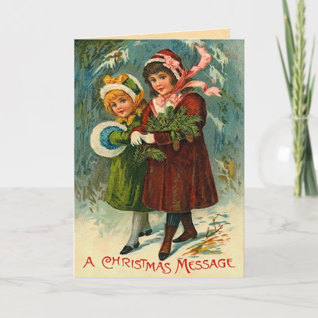 Carte de Noël Vintage (Devant)