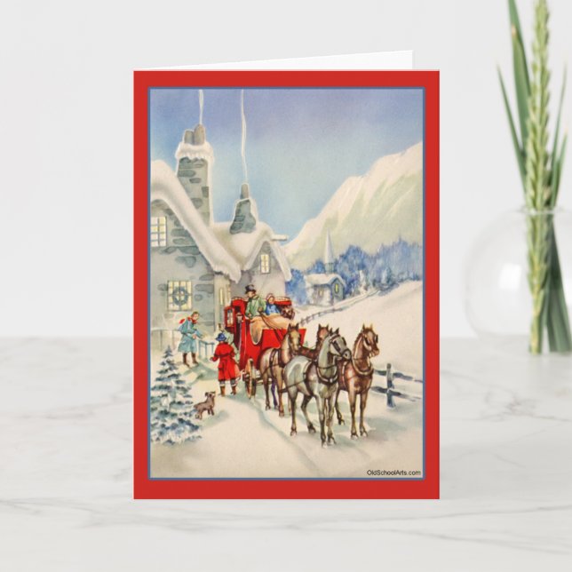 Carte de Noël Vintage (Devant)
