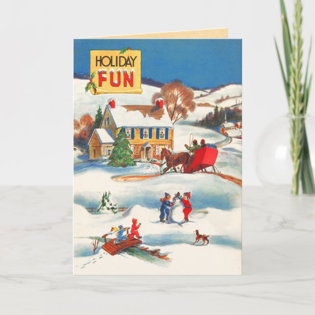 Carte de Noël Vintage (Devant)