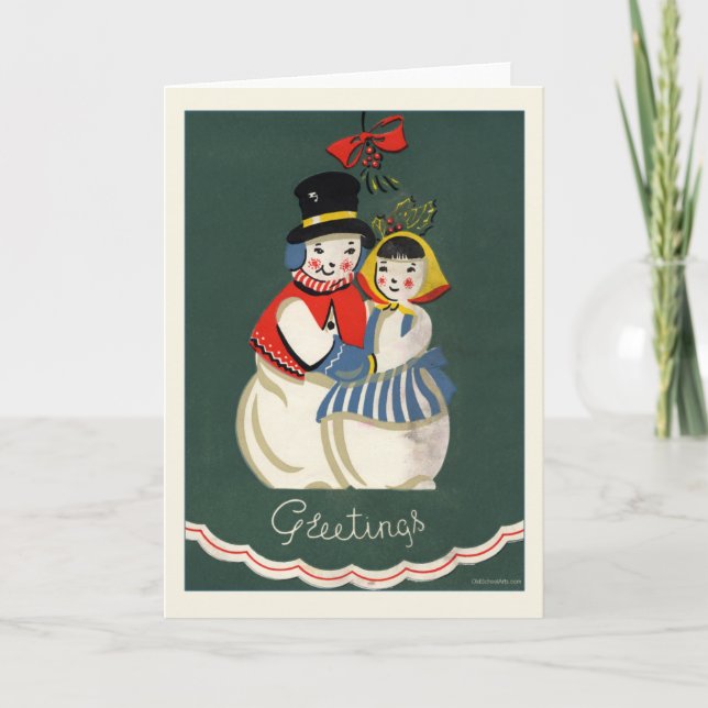 Carte de Noël Vintage (Devant)