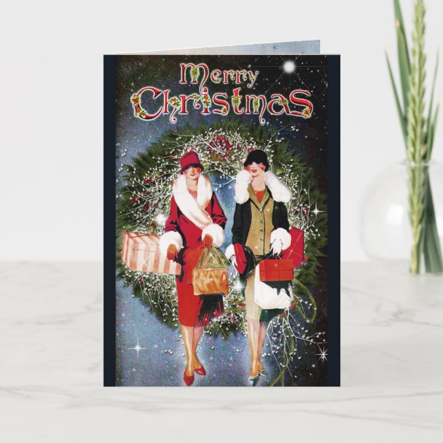 Carte de Noël vintage (Devant)