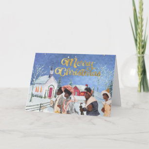 Carte de Noël vintage afro-américaine
