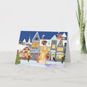 Carte de Noël vintage afro-américaine